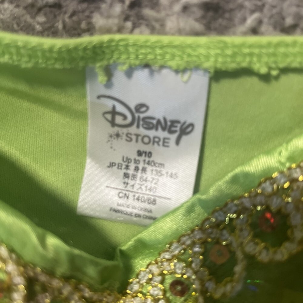 Disney Store Tinkerbell Green Feather Costume Dress Girl's 9/10 - Picture 5 of 15
